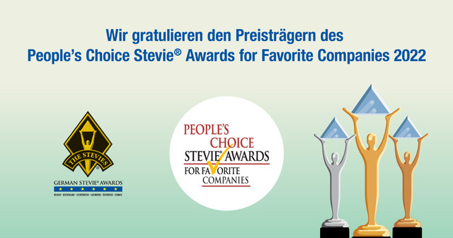 Stevie® Awards geben Preisträger:innen der People's Choice Stevie Awards 2022 bekannt 
